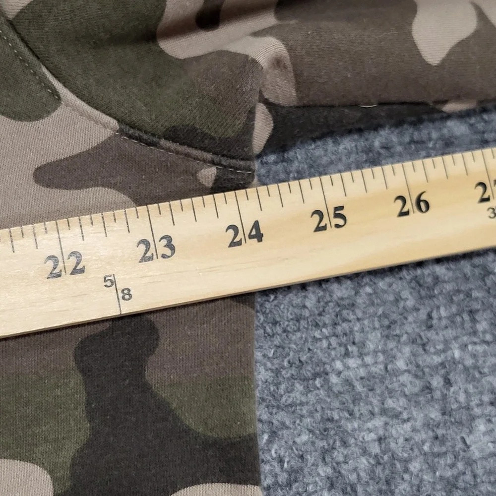 True Religion Camo Crewneck Sweatshirt Men's Green Military Pullover Sz X-Large